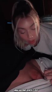 Therealbrittfit Blonde Deepthroat Blowjob Leaked Blue Eyes